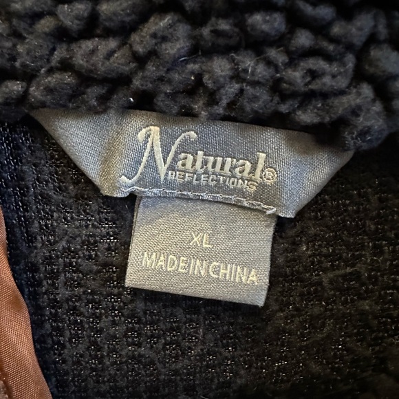 Cozy Black and Brown Quilted Pullover | Natural Reflections | XL - Picture 3 of 8